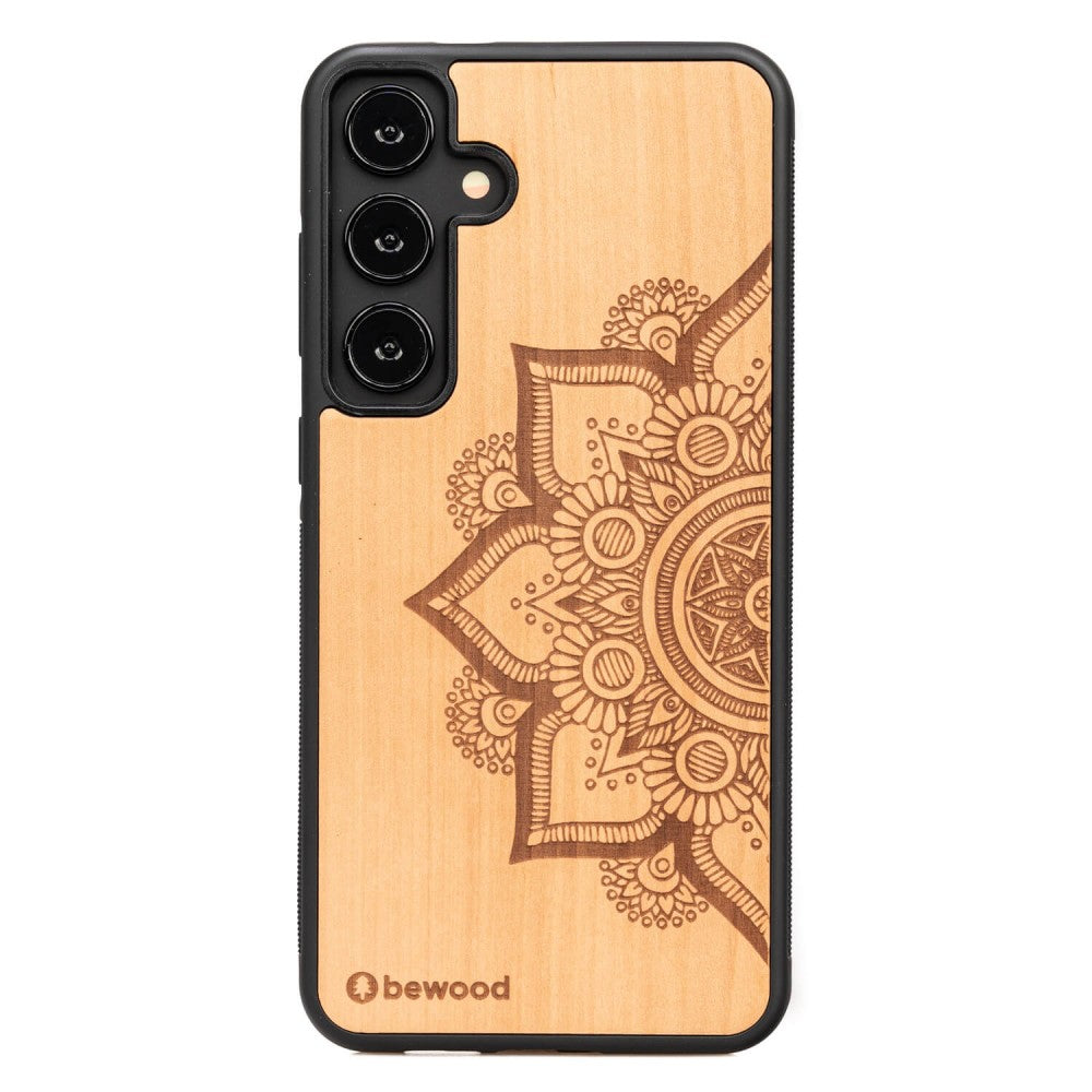 Holzhülle für Galaxy S25 Plus, Bewood Apfelbaum Mandala