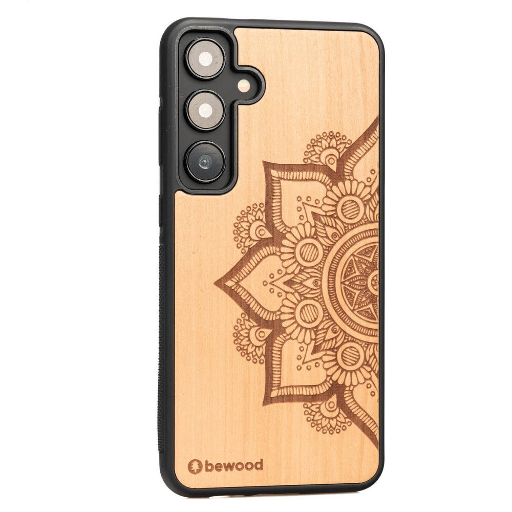 Holzhülle für Galaxy S25 Plus, Bewood Apfelbaum Mandala