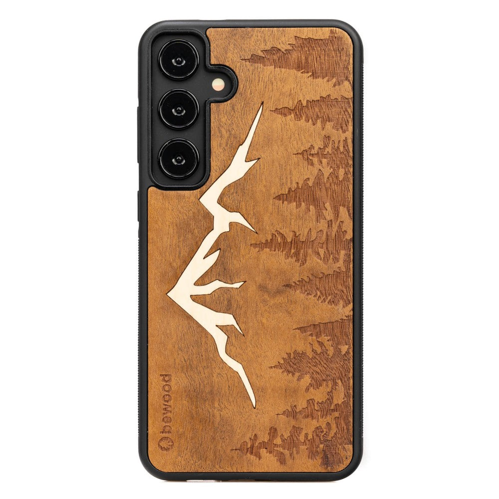 Holzhülle für Galaxy S25 Plus, Bewood Imbuia-Gebirge