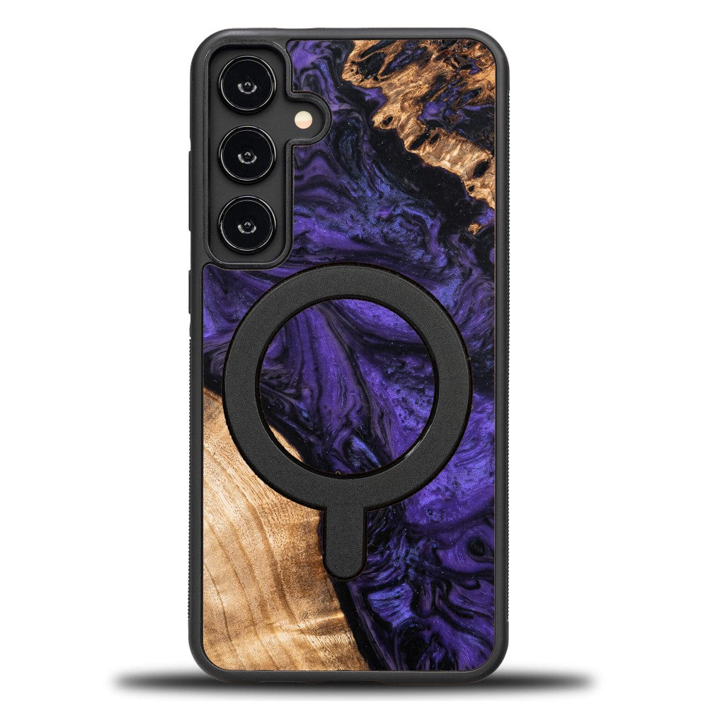 Holzhülle für Galaxy S25 Plus, Bewood Unique Violet für MagSafe