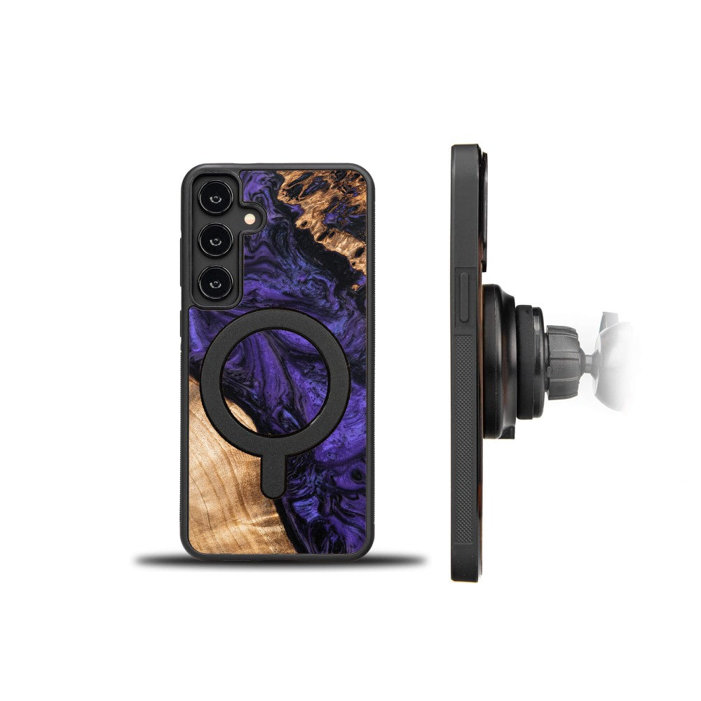 Holzhülle für Galaxy S25 Plus, Bewood Unique Violet für MagSafe