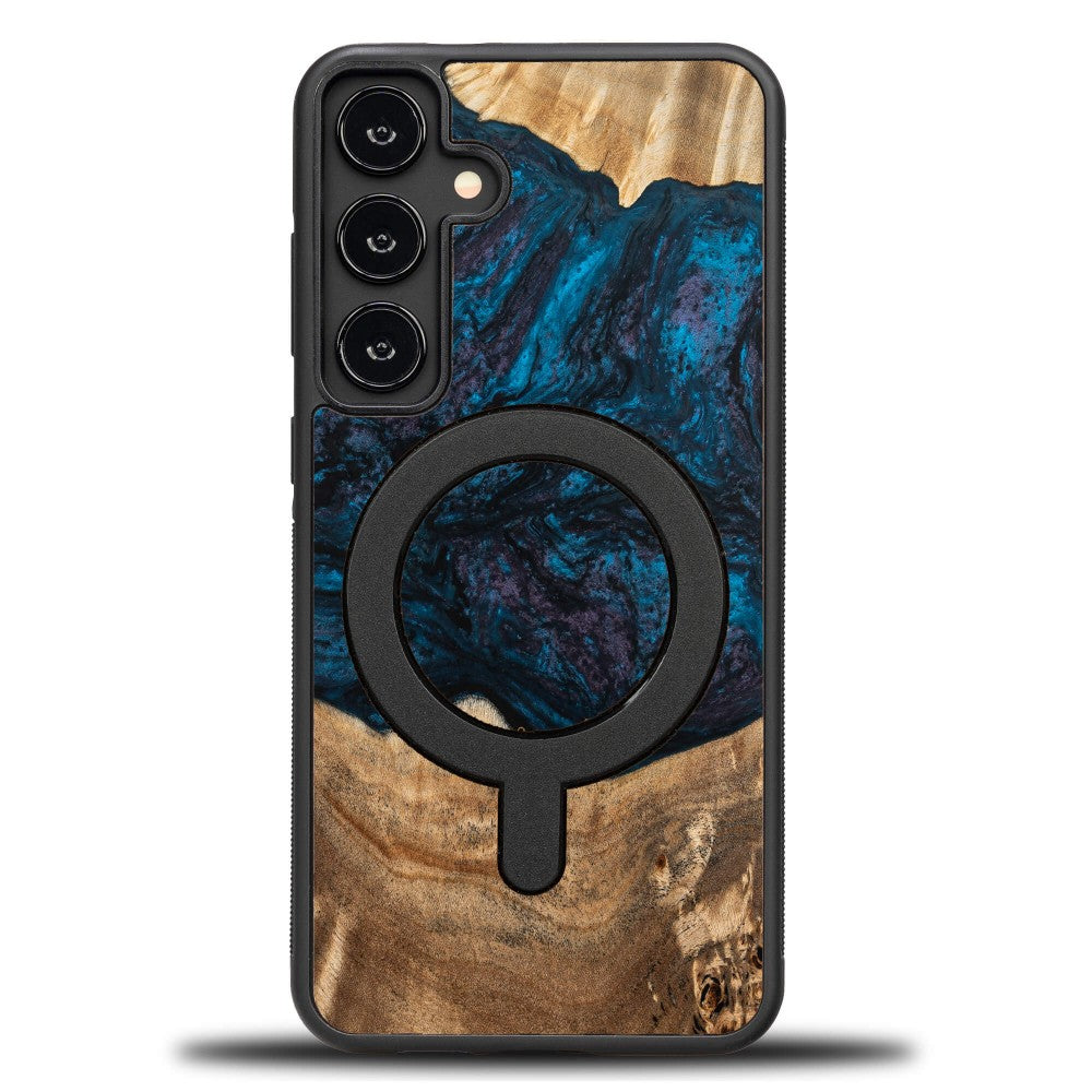 Holzhülle für Galaxy S25 Plus, Bewood Unique Planets Neptun für MagSafe