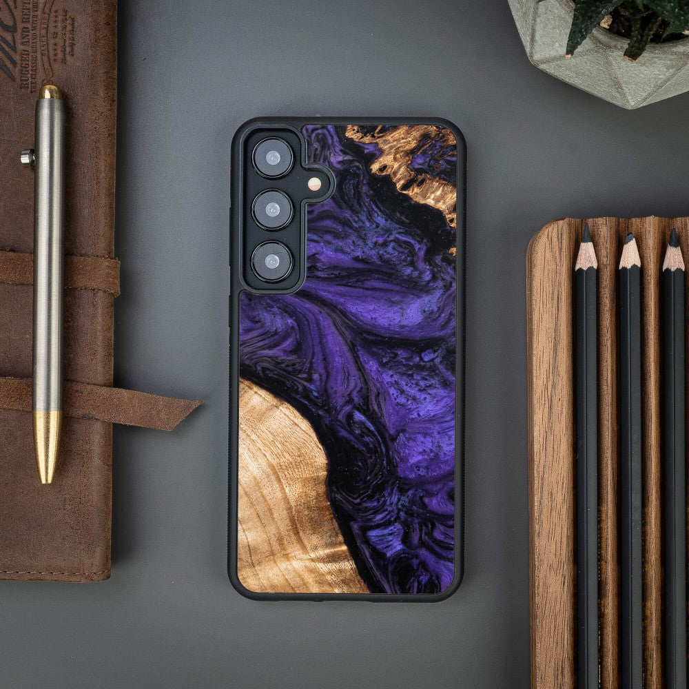 Holzhülle für Galaxy S25 Plus, Bewood Unique Violet