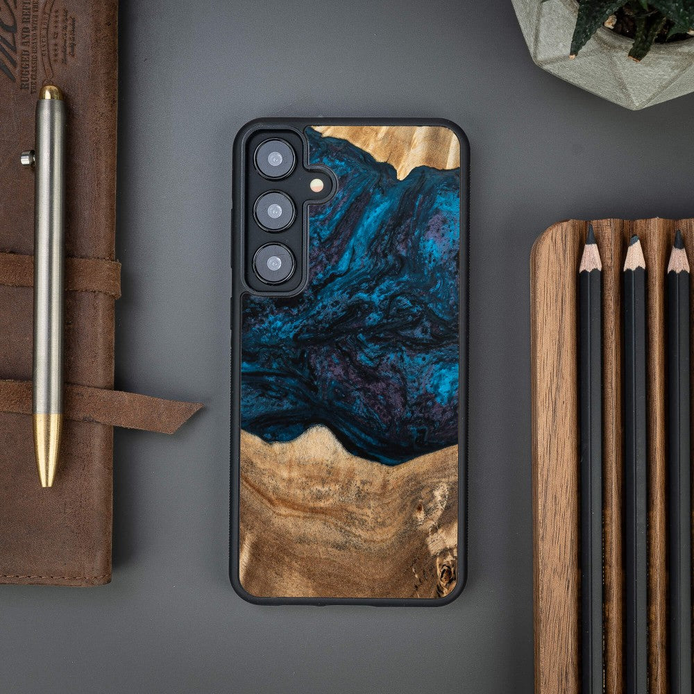 Holzhülle für Galaxy S25 Plus, Bewood Unique Planets Neptun