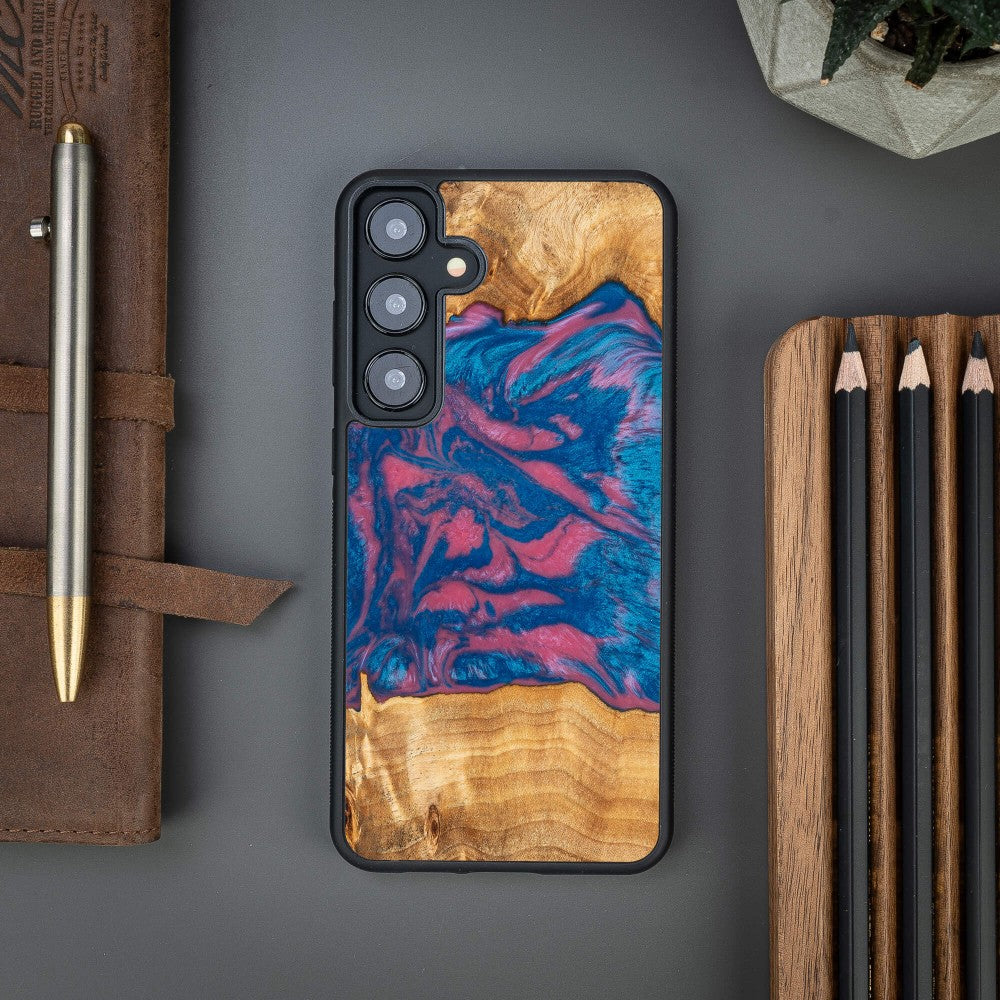 Holzhülle für Galaxy S25 Plus, Bewood Unique Neons Vegas