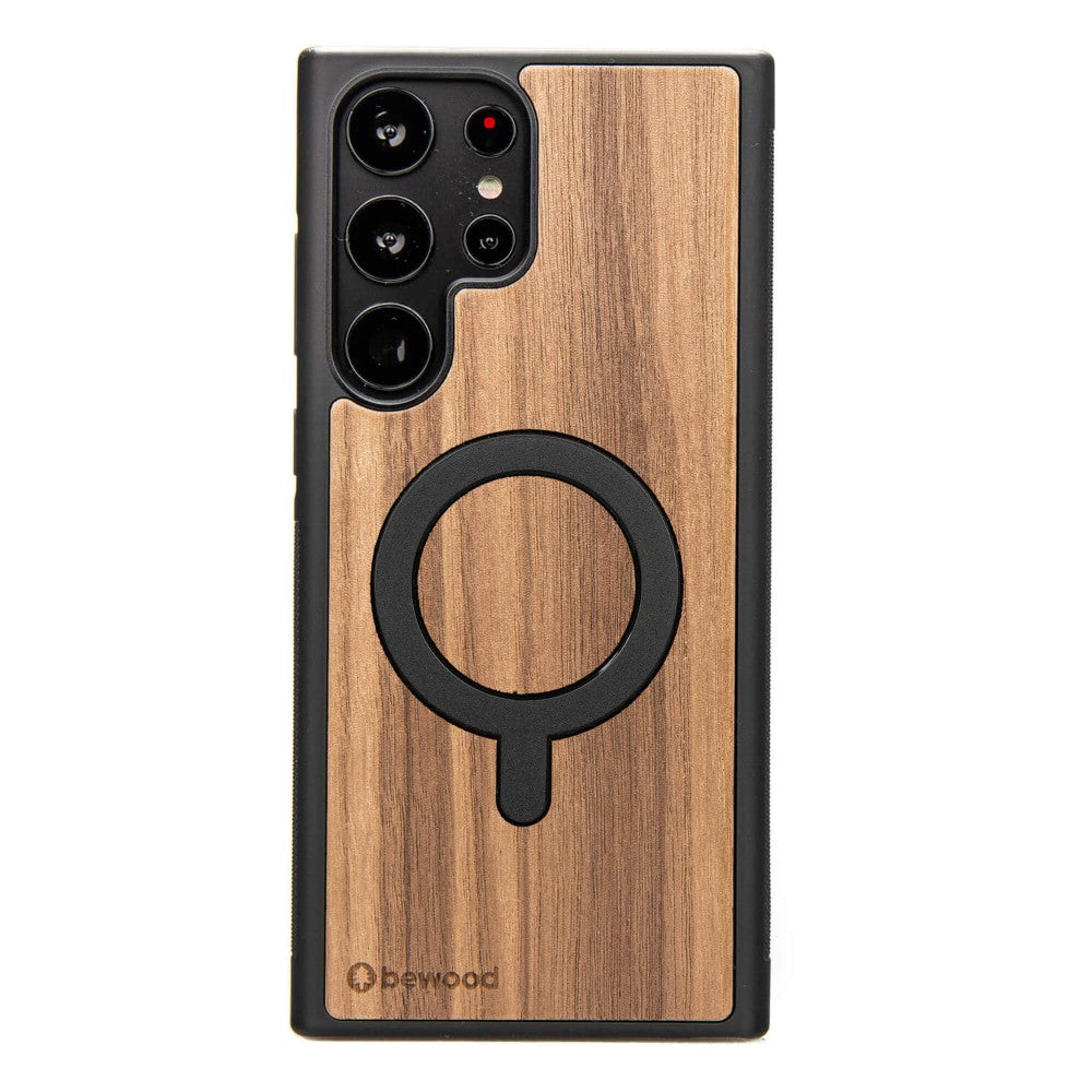 Holzhülle für Galaxy S25 Ultra, Bewood Amerikanischer für MagSafe