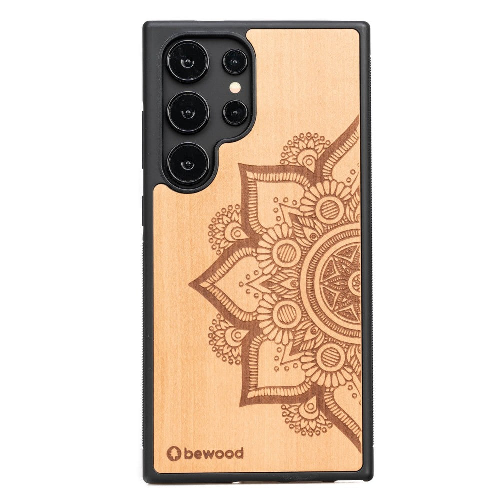 Holzhülle für Galaxy S25 Ultra, Bewood Apfelbaum Mandala
