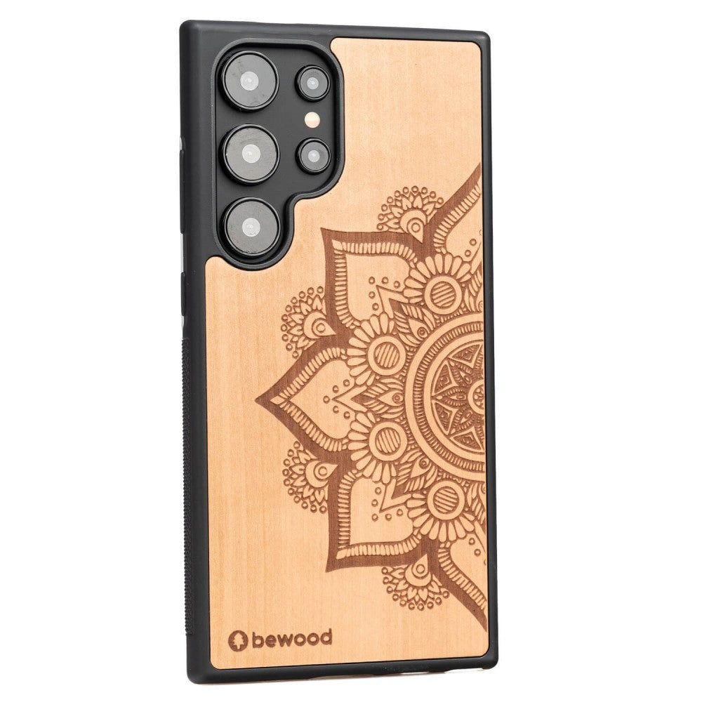 Holzhülle für Galaxy S25 Ultra, Bewood Apfelbaum Mandala