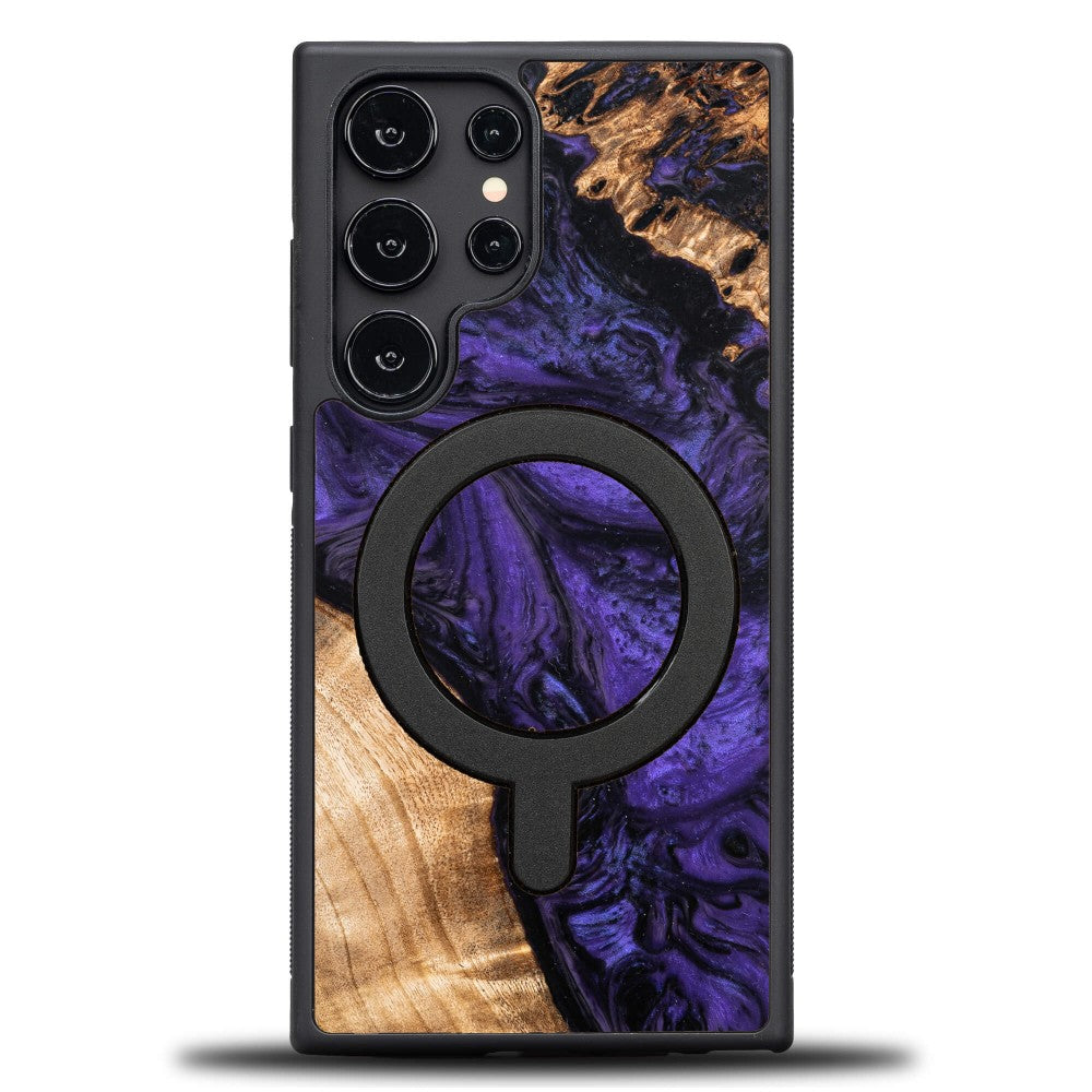 Holzhülle für Galaxy S25 Ultra, Bewood Unique Violet für MagSafe