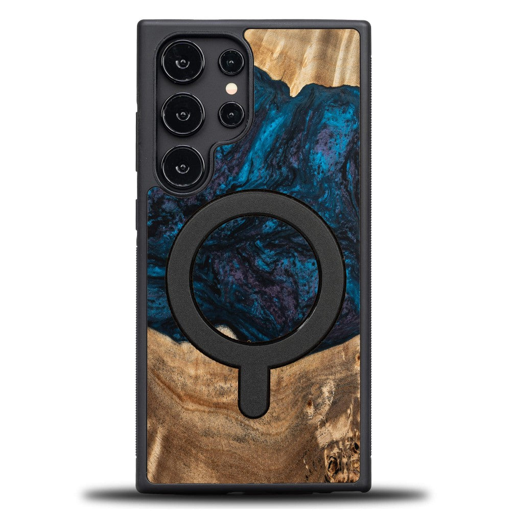 Holzhülle für Galaxy S25 Ultra, Bewood Unique Planets Neptun für MagSafe