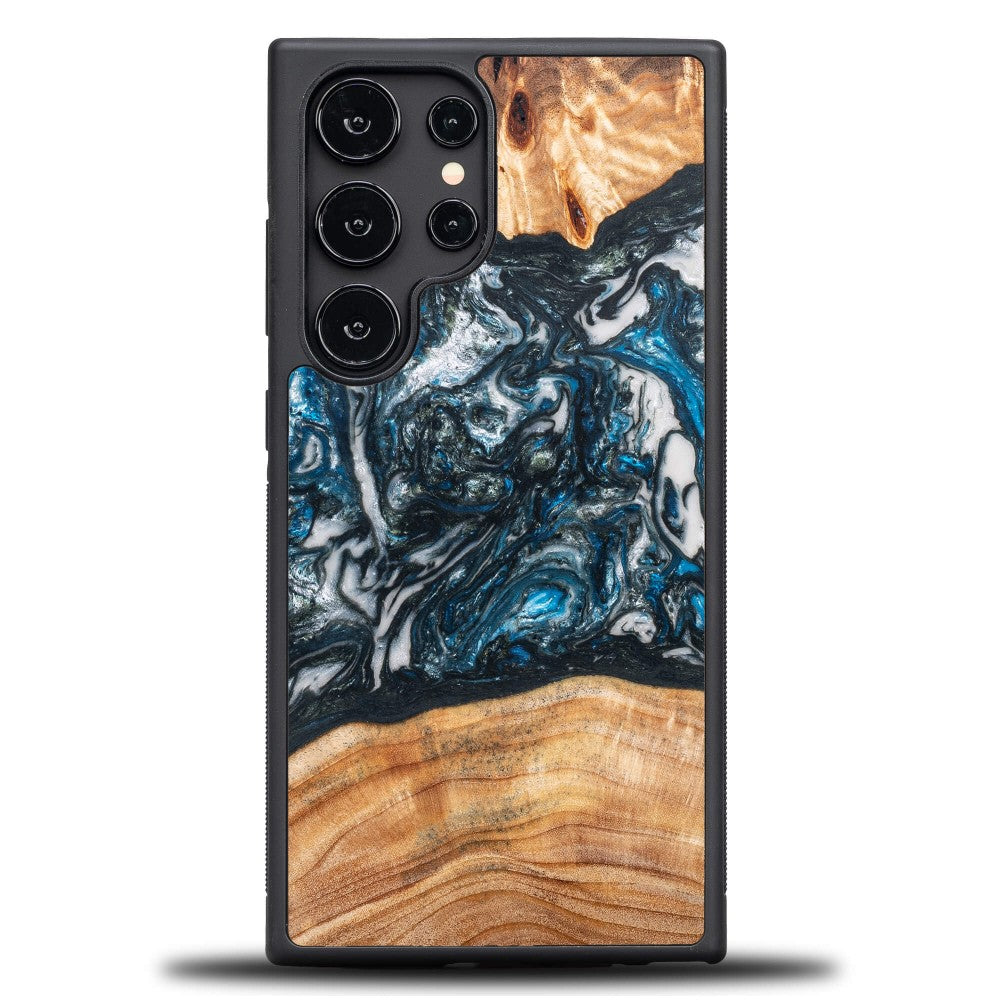 Holzhülle für Galaxy S25 Ultra, Bewood Unique Planets Erde