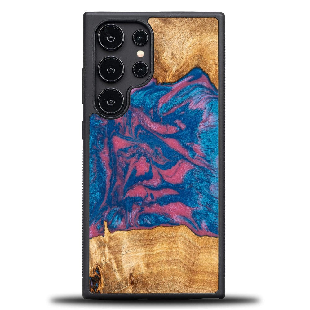 Holzhülle für Galaxy S25 Ultra, Bewood Unique Neons Vegas