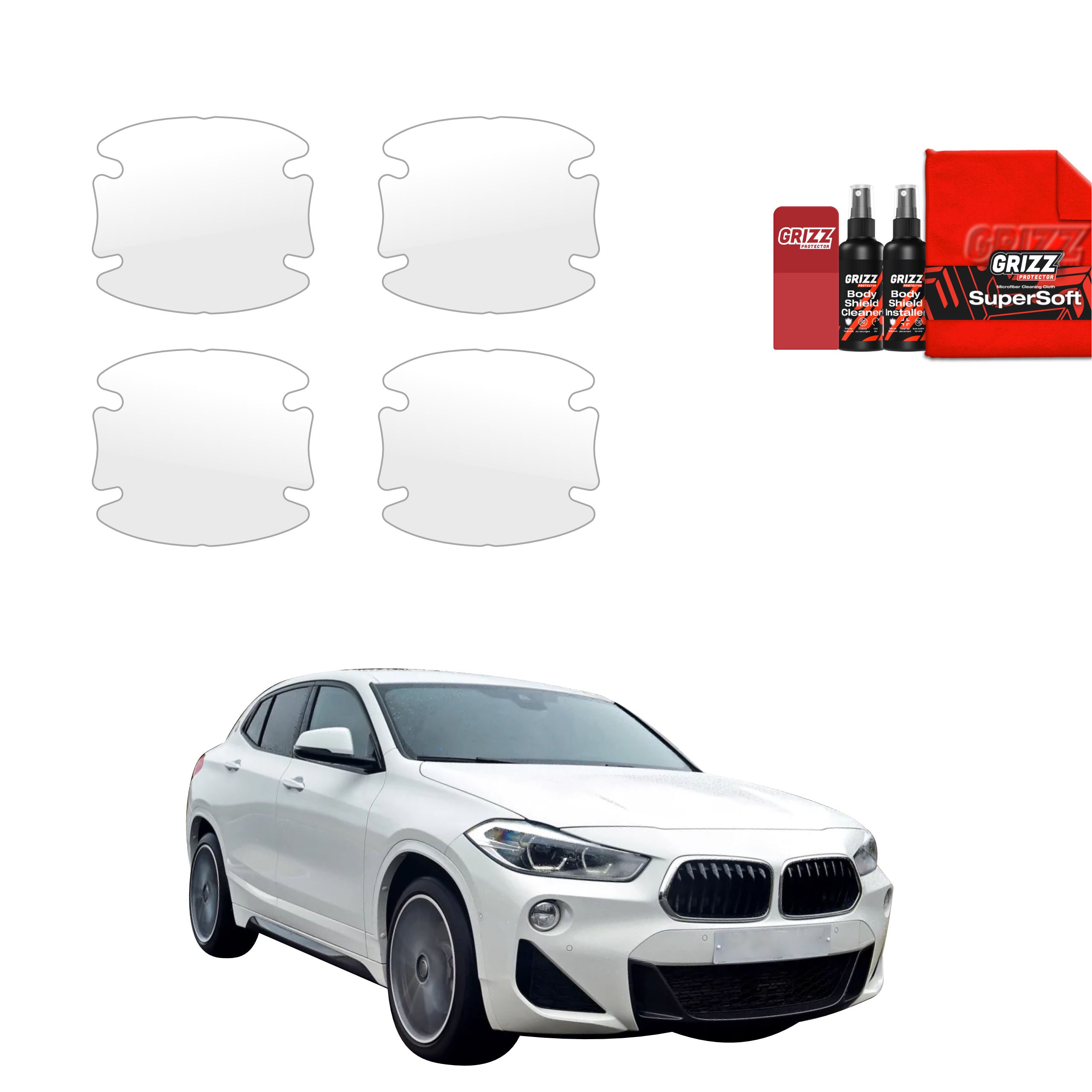 4in1 Schutzfolie Grizz Protector für Türgriffmulden - BMW X2 (2017-2023)