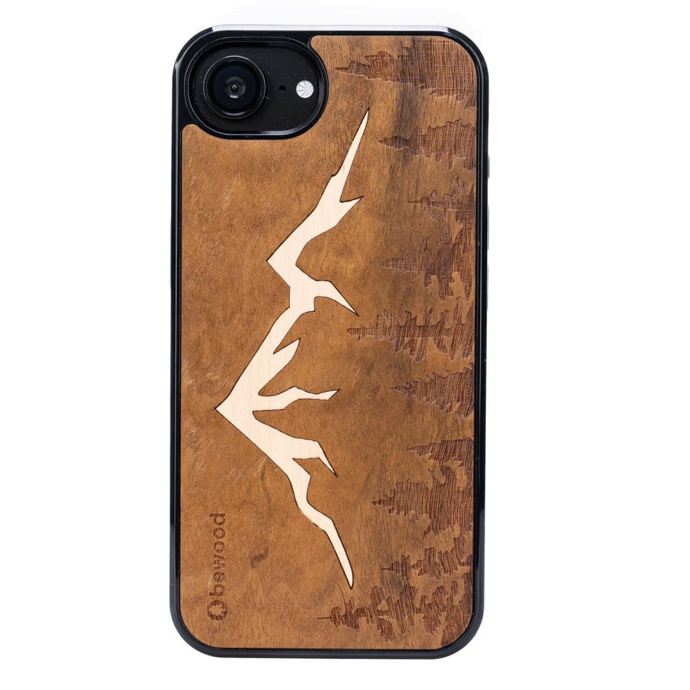 Holzhülle für iPhone 17e / 16e, Bewood Imbuia-Gebirge