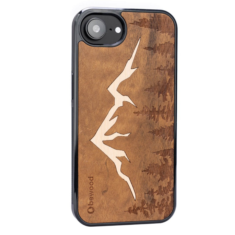 Holzhülle für iPhone 17e / 16e, Bewood Imbuia-Gebirge