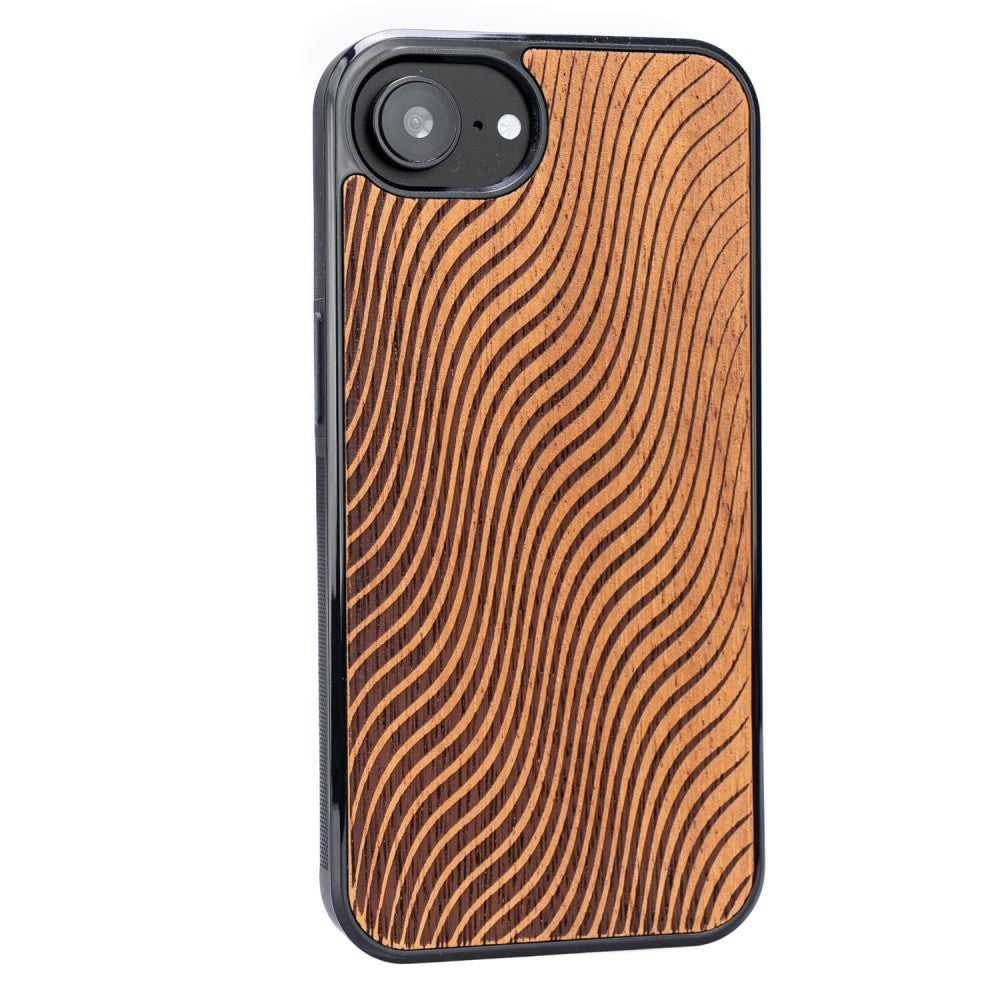 Holzhülle für iPhone 17e / 16e, Bewood Merbauwellen
