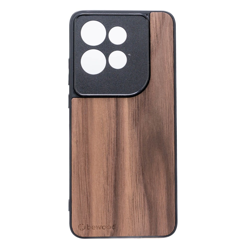 Holzhülle für Motorola Edge 50 Neo, Bewood Amerikanischer Nussbaum