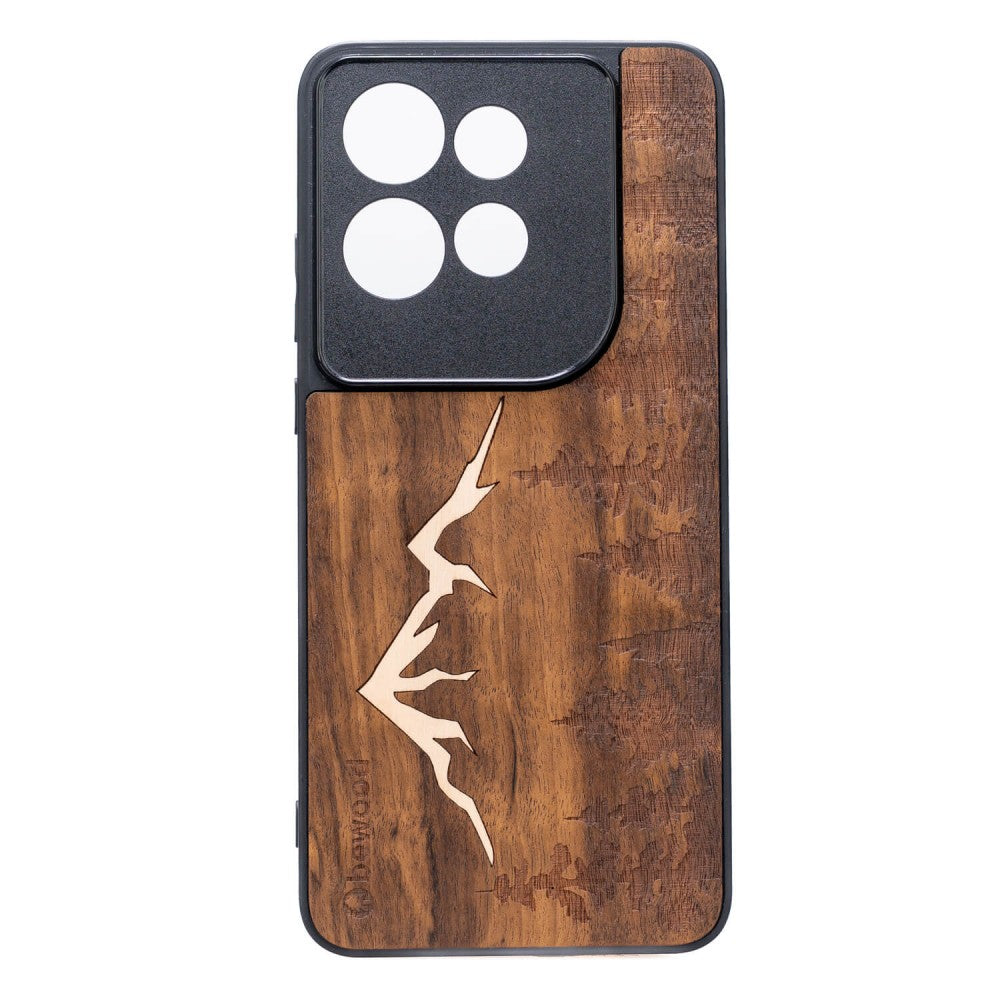 Holzhülle für Motorola Edge 50 Neo, Bewood Imbuia-Gebirge