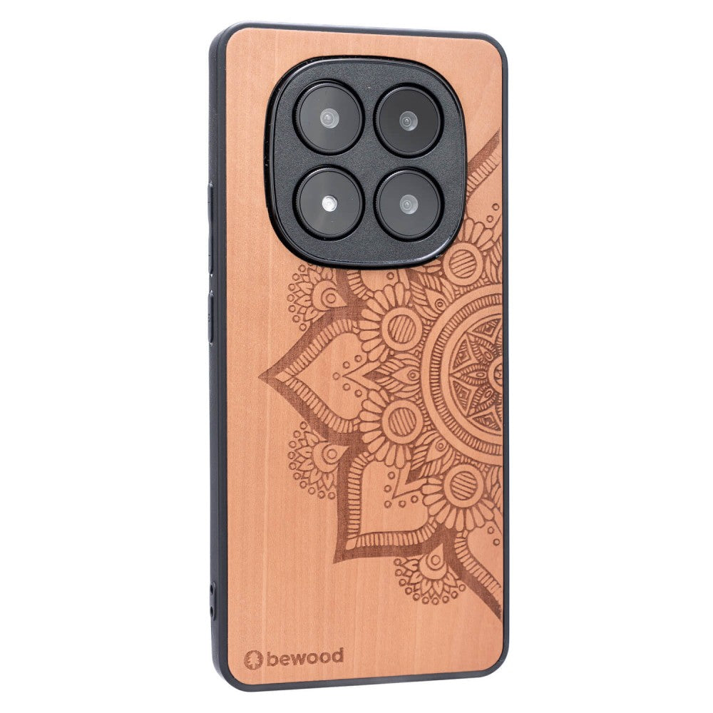 Holzhülle für Xiaomi Redmi Note 14 Pro Plus 5G, Bewood Apfelbaum Mandala