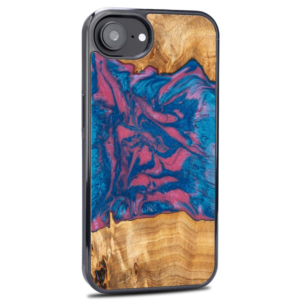 Holzhülle für iPhone 17e / 16e, Bewood Unique Neons Vegas