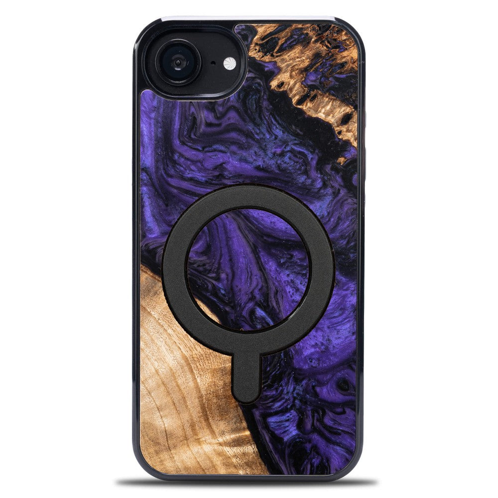 Holzhülle für iPhone 17e / 16e, Bewood Unique Violet für MagSafe
