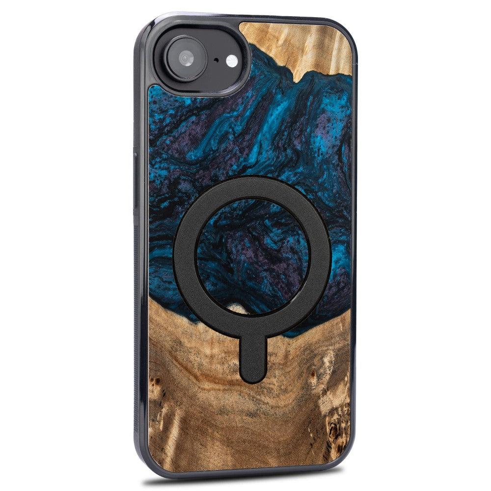 Holzhülle für iPhone 17e / 16e, Bewood Unique Planets Neptun für MagSafe