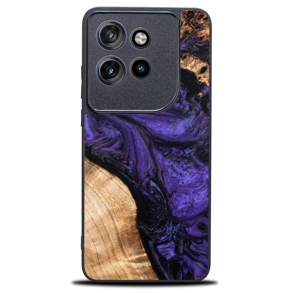 Holzhülle für Motorola Edge 50 Neo, Bewood Unique Violet