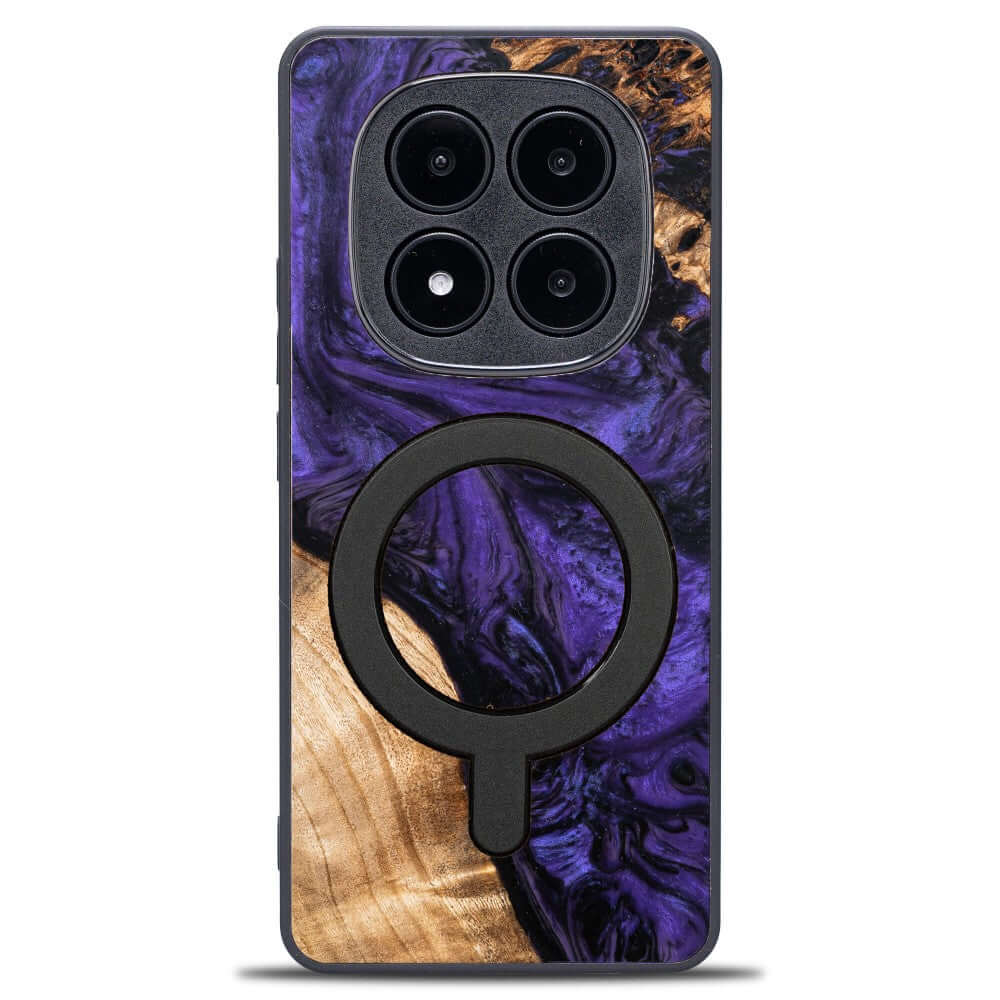 Holzhülle für Xiaomi Redmi Note 14 Pro 5G / Xiaomi Poco X7, Bewood Unique Violet für MagSafe