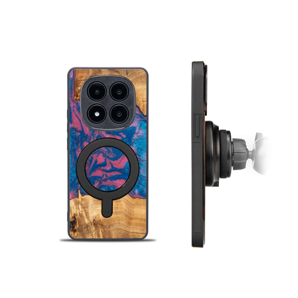 Holzhülle für Xiaomi Redmi Note 14 Pro 5G / Xiaomi Poco X7, Bewood Unique Neons Vegas für MagSafe