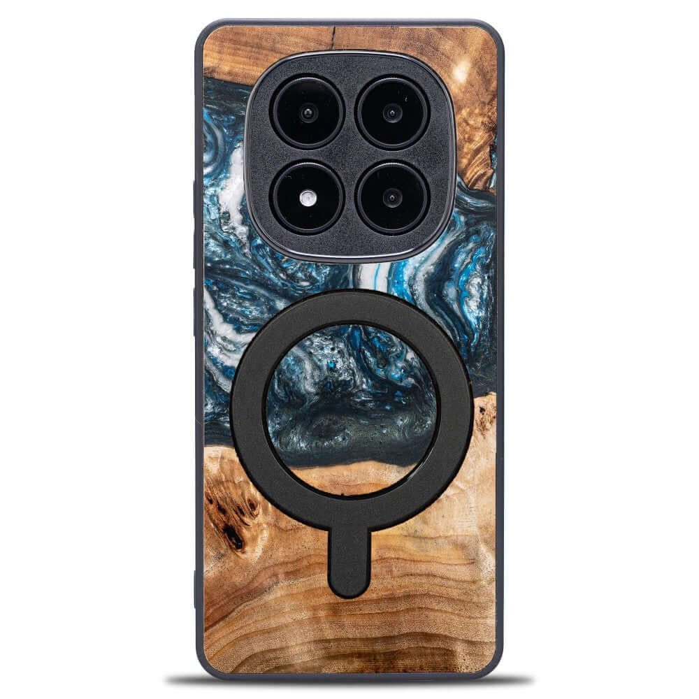 Holzhülle für Xiaomi Redmi Note 14 Pro Plus 5G, Bewood Unique Planets Erde für MagSafe