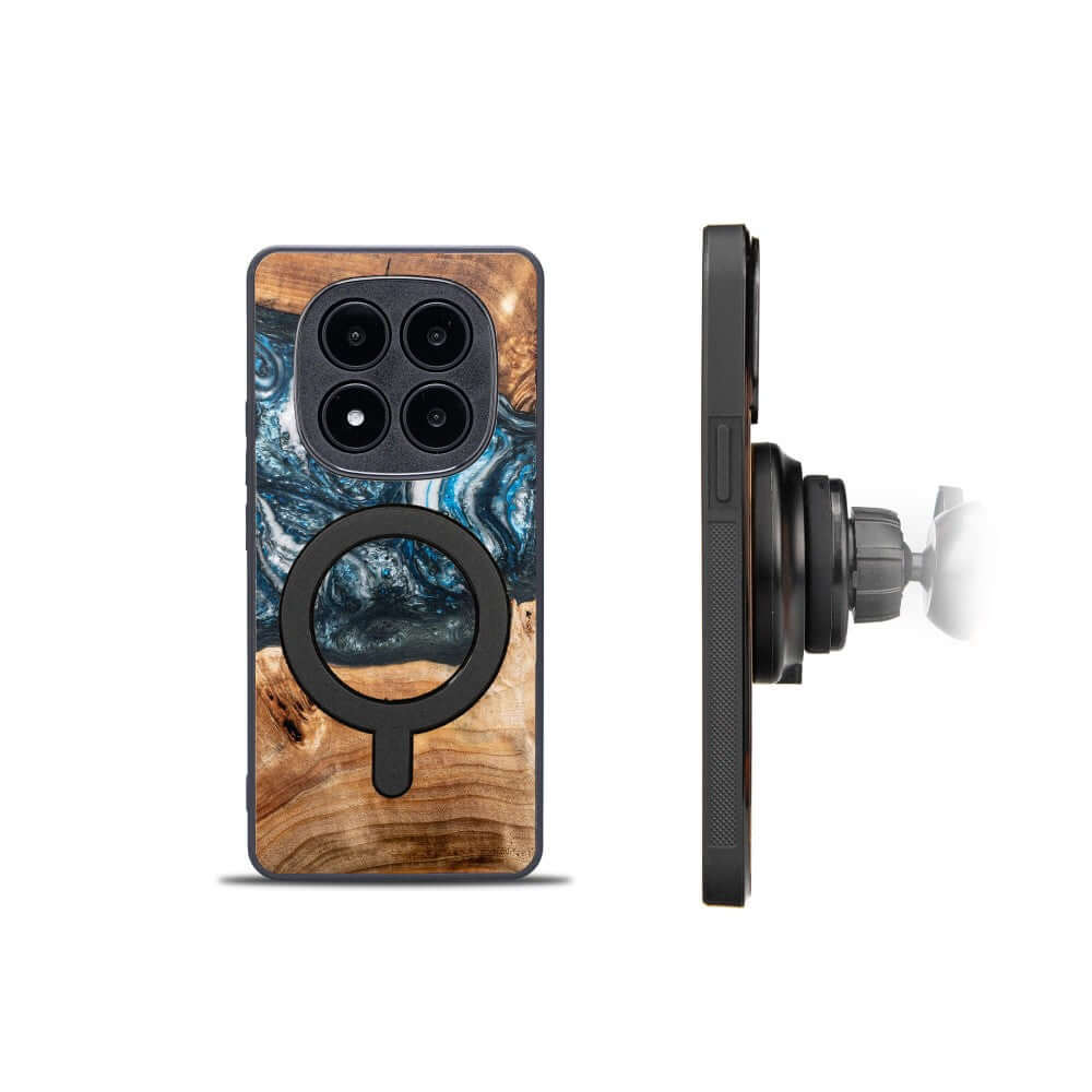 Holzhülle für Xiaomi Redmi Note 14 Pro Plus 5G, Bewood Unique Planets Erde für MagSafe