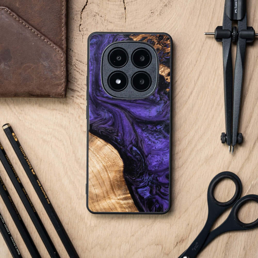 Holzhülle für Xiaomi Redmi Note 14 Pro Plus 5G, Bewood Unique Violet