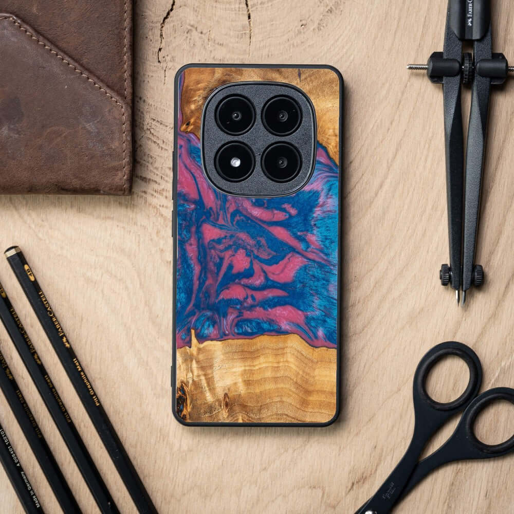Holzhülle für Xiaomi Redmi Note 14 Pro Plus 5G, Bewood Unique Neons Vegas