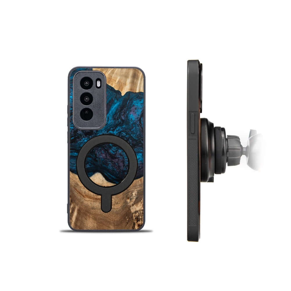 Holzhülle für Oppo Reno 12, Bewood Unique Planets Neptun für MagSafe