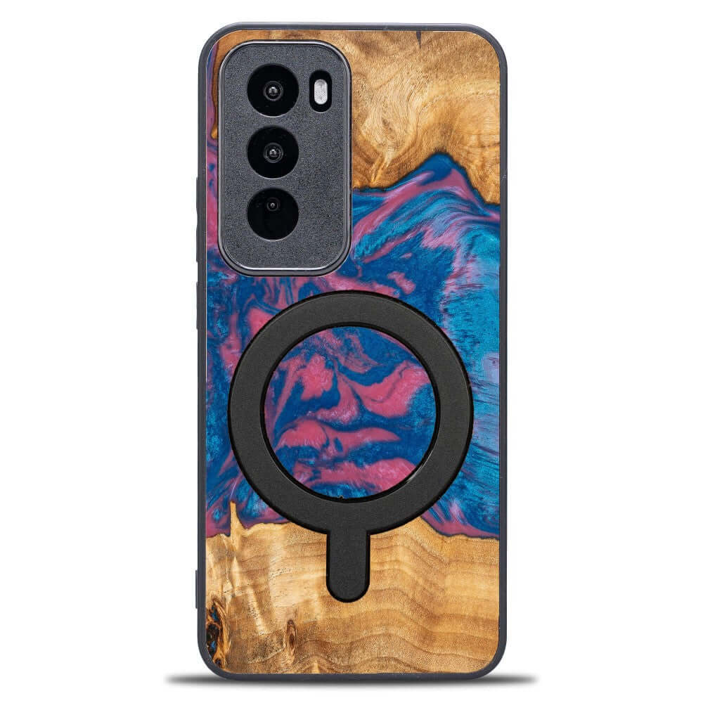 Holzhülle für Oppo Reno 12, Bewood Unique Neons Vegas für MagSafe