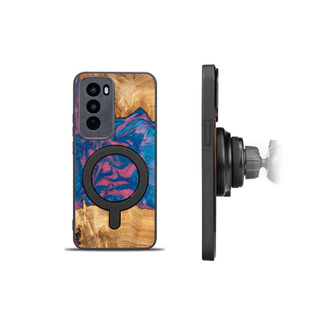 Holzhülle für Oppo Reno 12, Bewood Unique Neons Vegas für MagSafe
