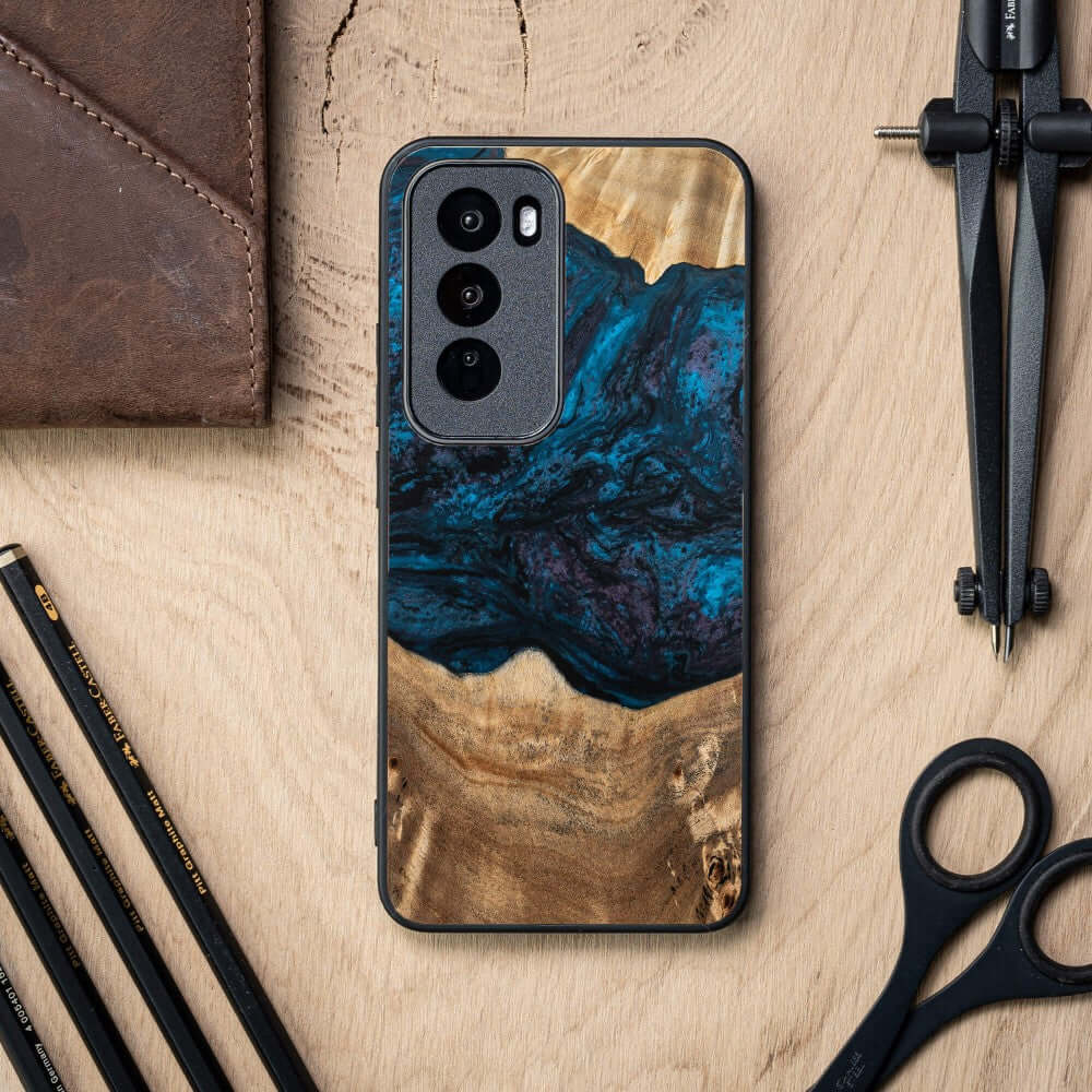 Holzhülle für Oppo Reno 12, Bewood Unique Planets Neptun