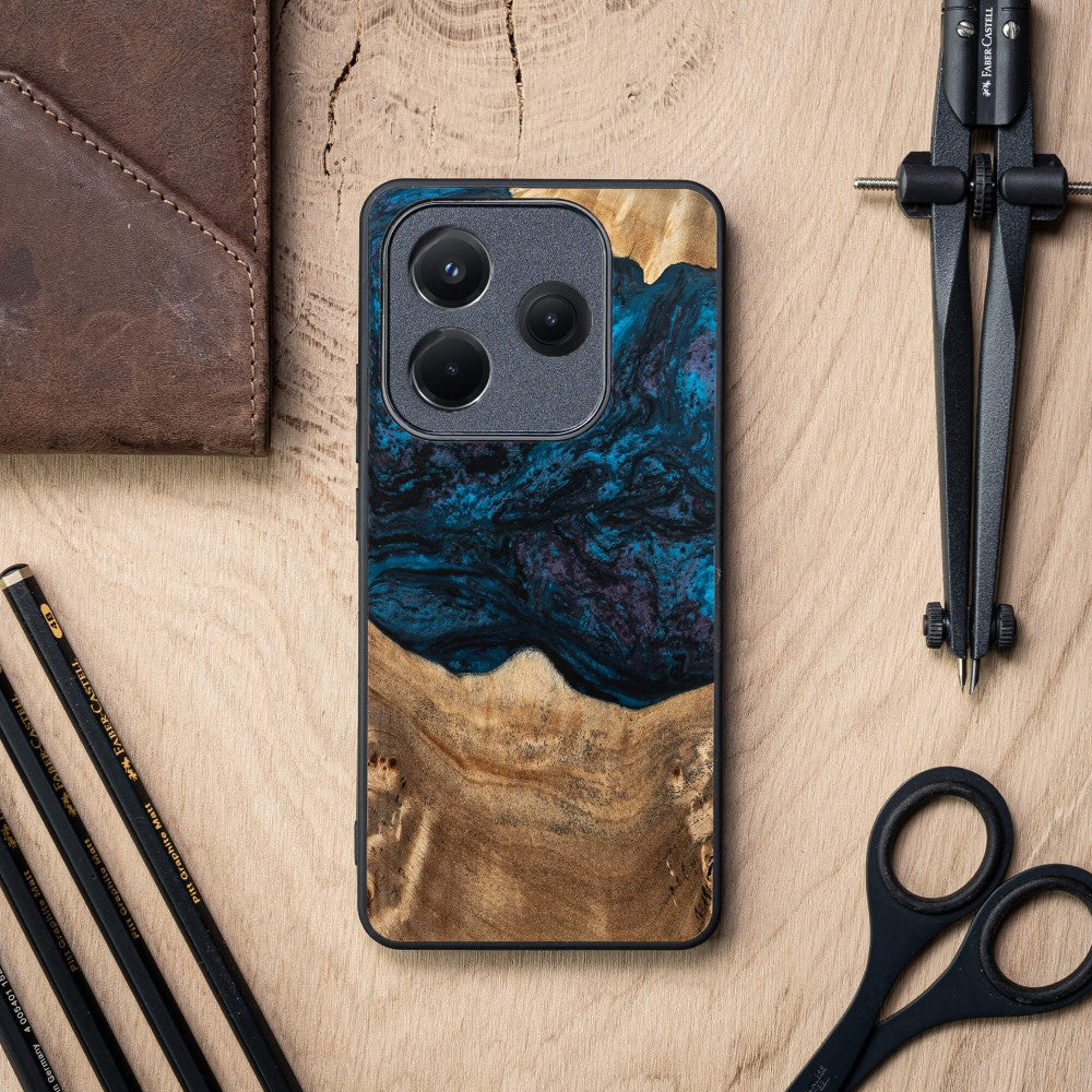 Holzhülle für Xiaomi Redmi Note 14 5G, Bewood Unique Planets Neptun