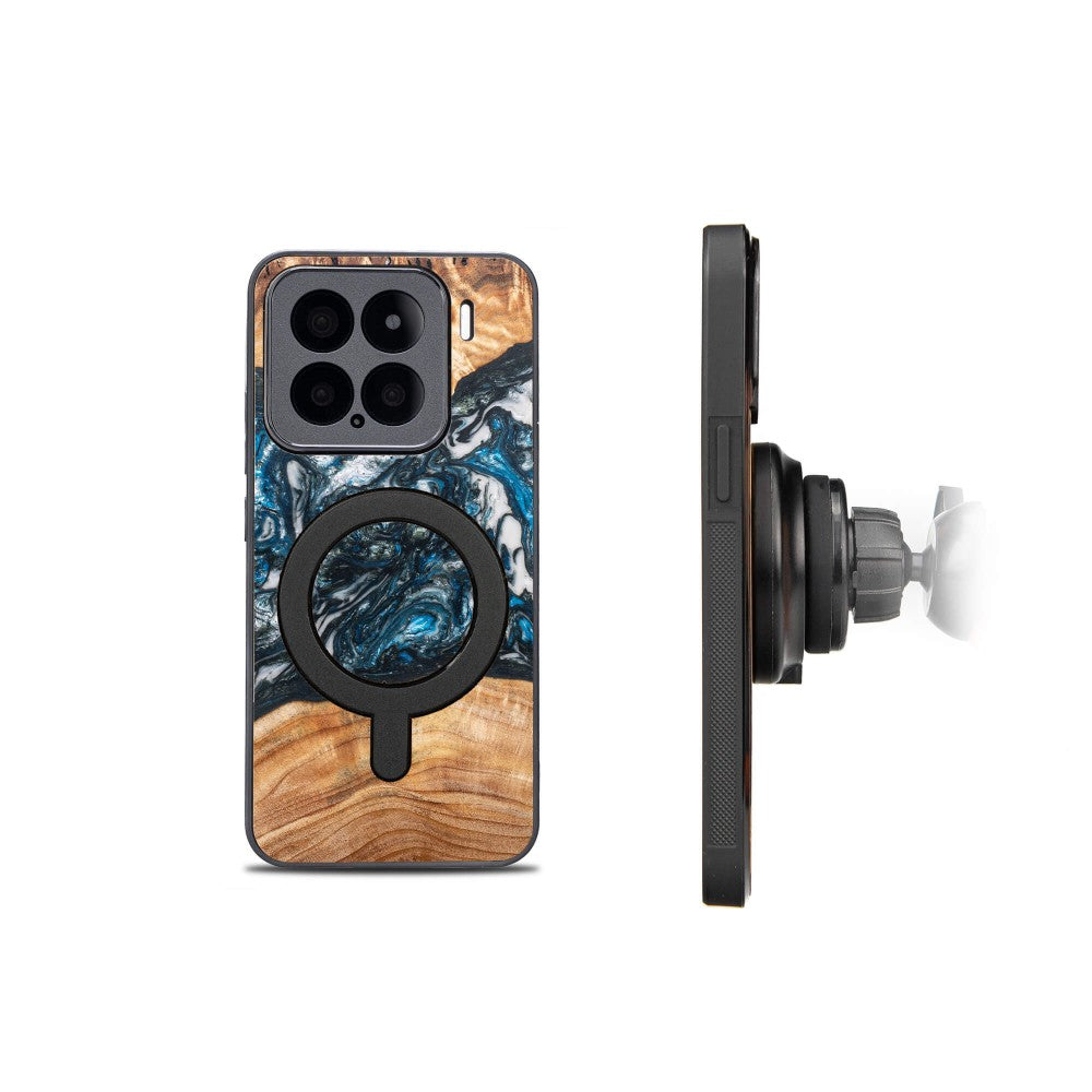 Holzhülle für Xiaomi 15, Bewood Unique Planets Erde für MagSafe
