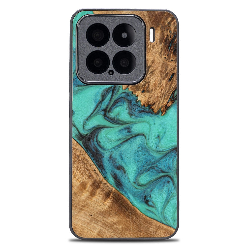 Holzhülle für Xiaomi 15, Bewood Unique Turquoise