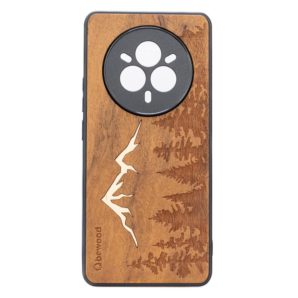 Holzhülle für Realme 14 Pro 5G, Bewood Imbuia-Gebirge