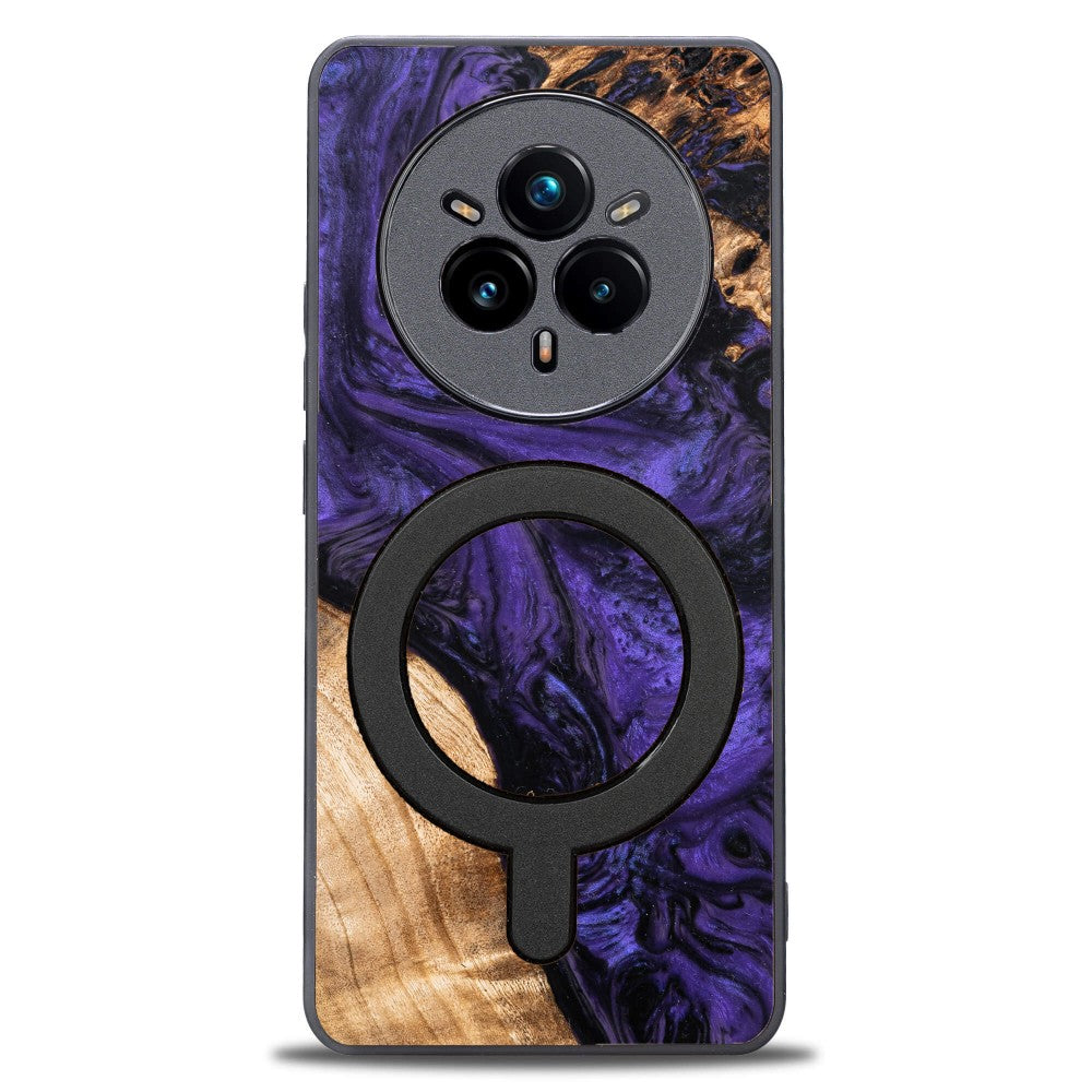 Holzhülle für Realme 14 Pro 5G, Bewood Unique Violet für MagSafe