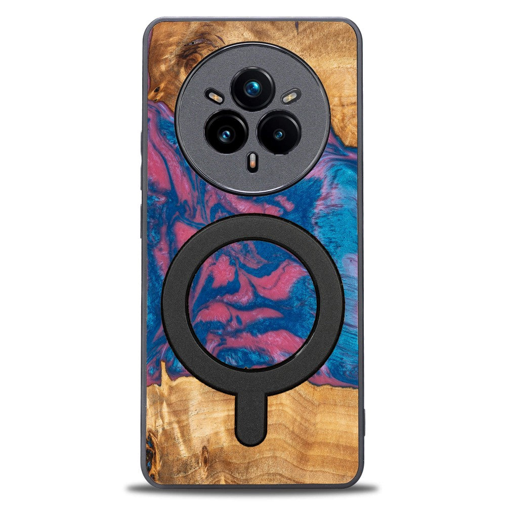 Holzhülle für Realme 14 Pro 5G, Bewood Unique Neons Vegas für MagSafe