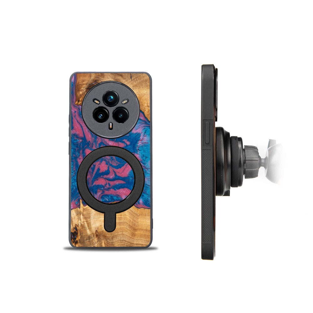 Holzhülle für Realme 14 Pro 5G, Bewood Unique Neons Vegas für MagSafe