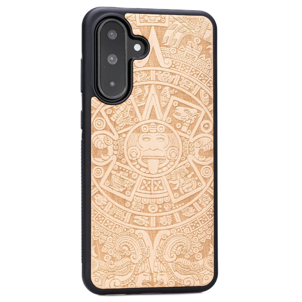 Holzhülle für Galaxy A26 5G, Bewood Aniegre Aztekischer Kalender