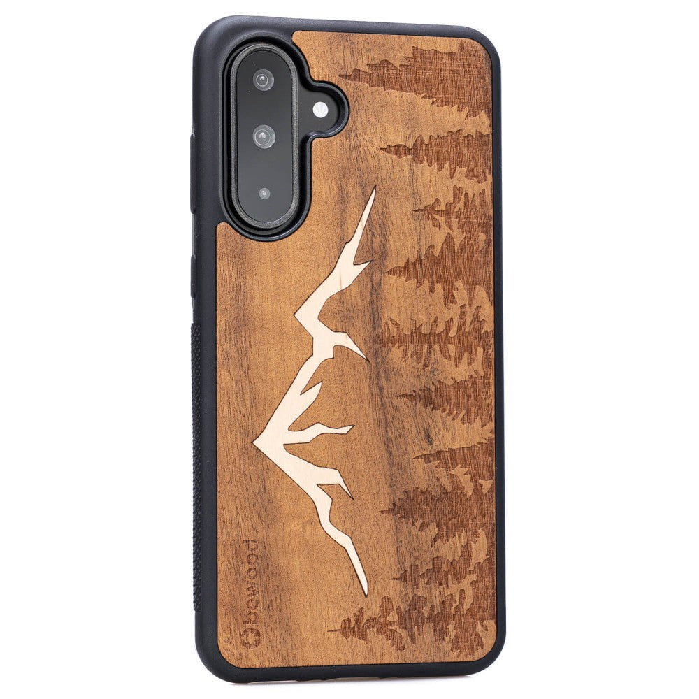 Holzhülle für Galaxy A26 5G, Bewood Imbuia-Gebirge