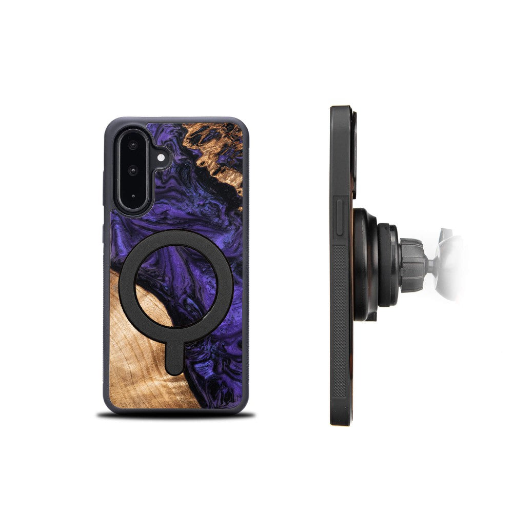 Holzhülle für Galaxy A26 5G, Bewood Unique Violet für MagSafe