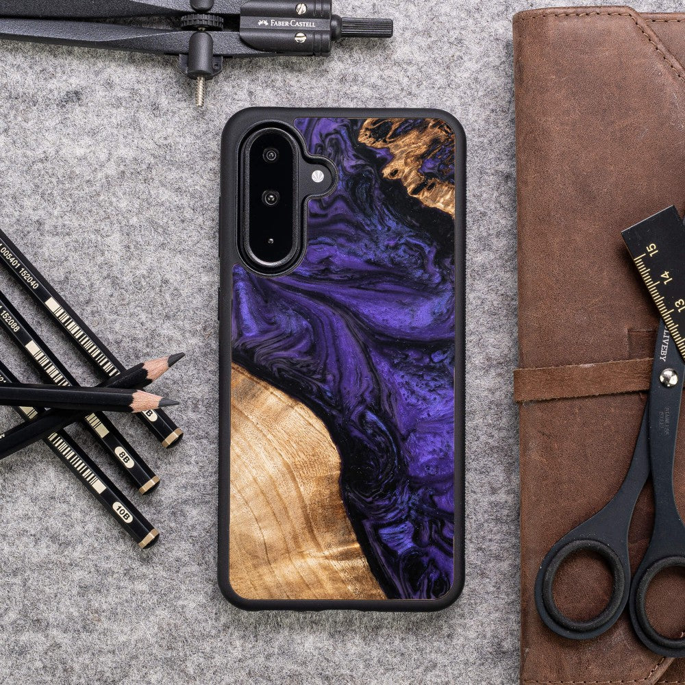 Holzhülle für Galaxy A26 5G, Bewood Unique Violet