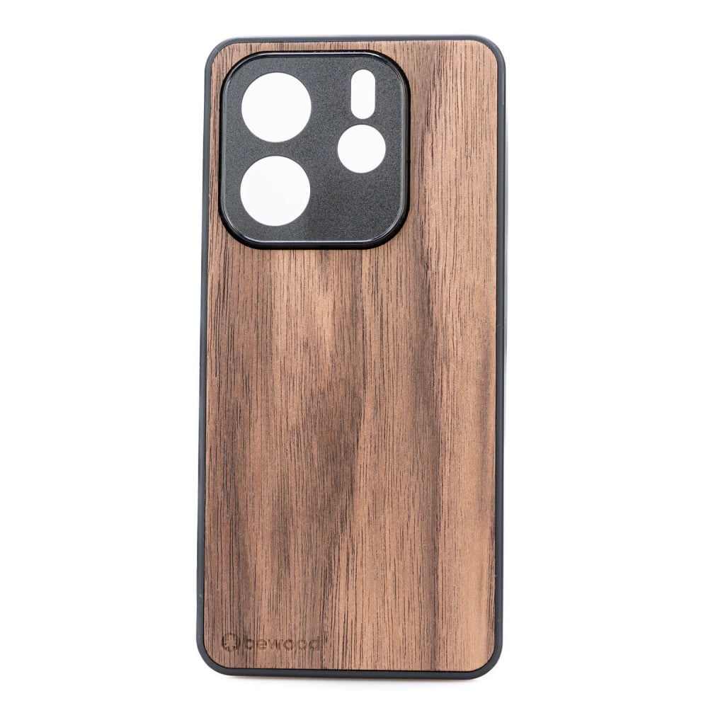 Holzhülle für Xiaomi Redmi Note 14 5G, Bewood Amerikanischer Nussbaum