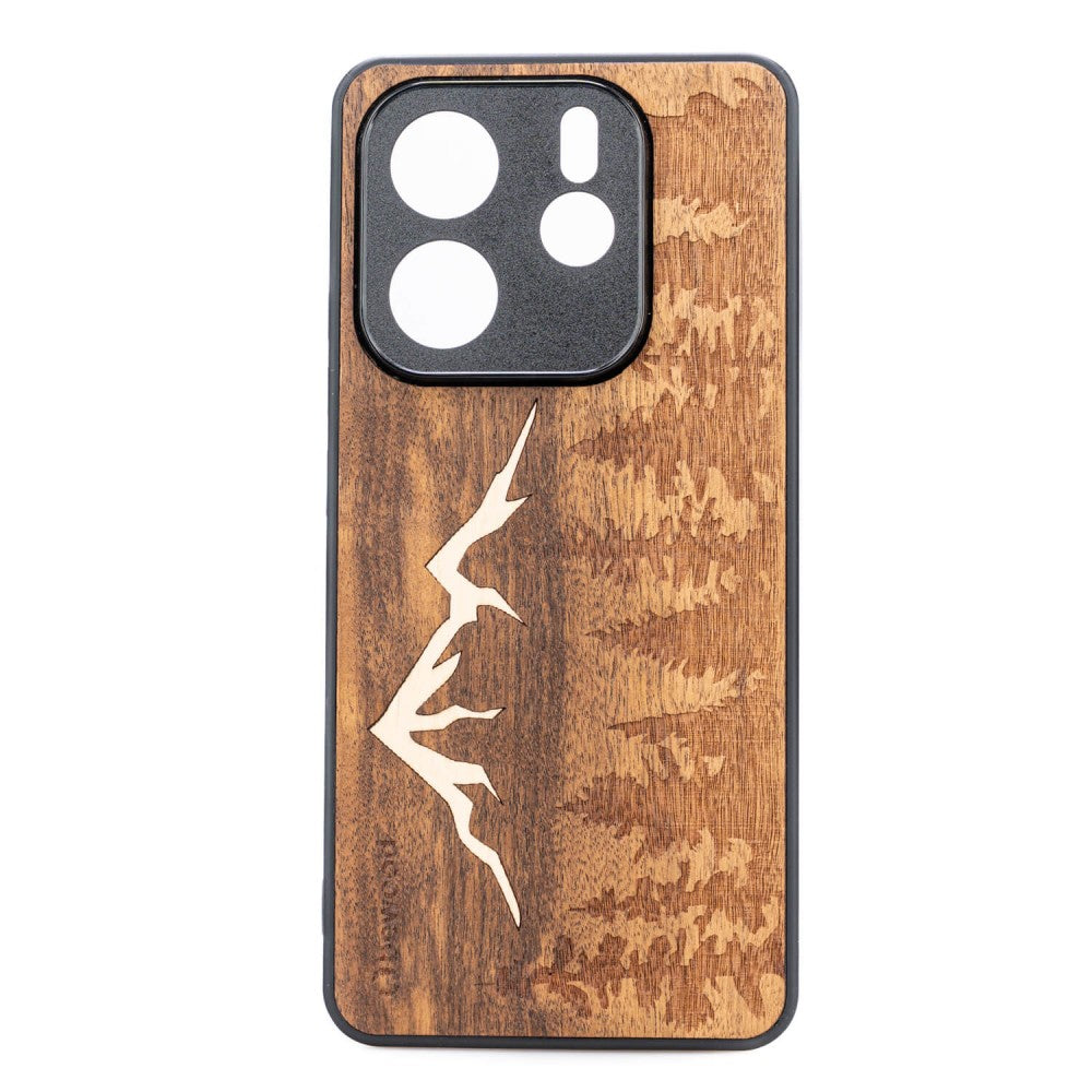 Holzhülle für Xiaomi Redmi Note 14 5G, Bewood Imbuia-Gebirge